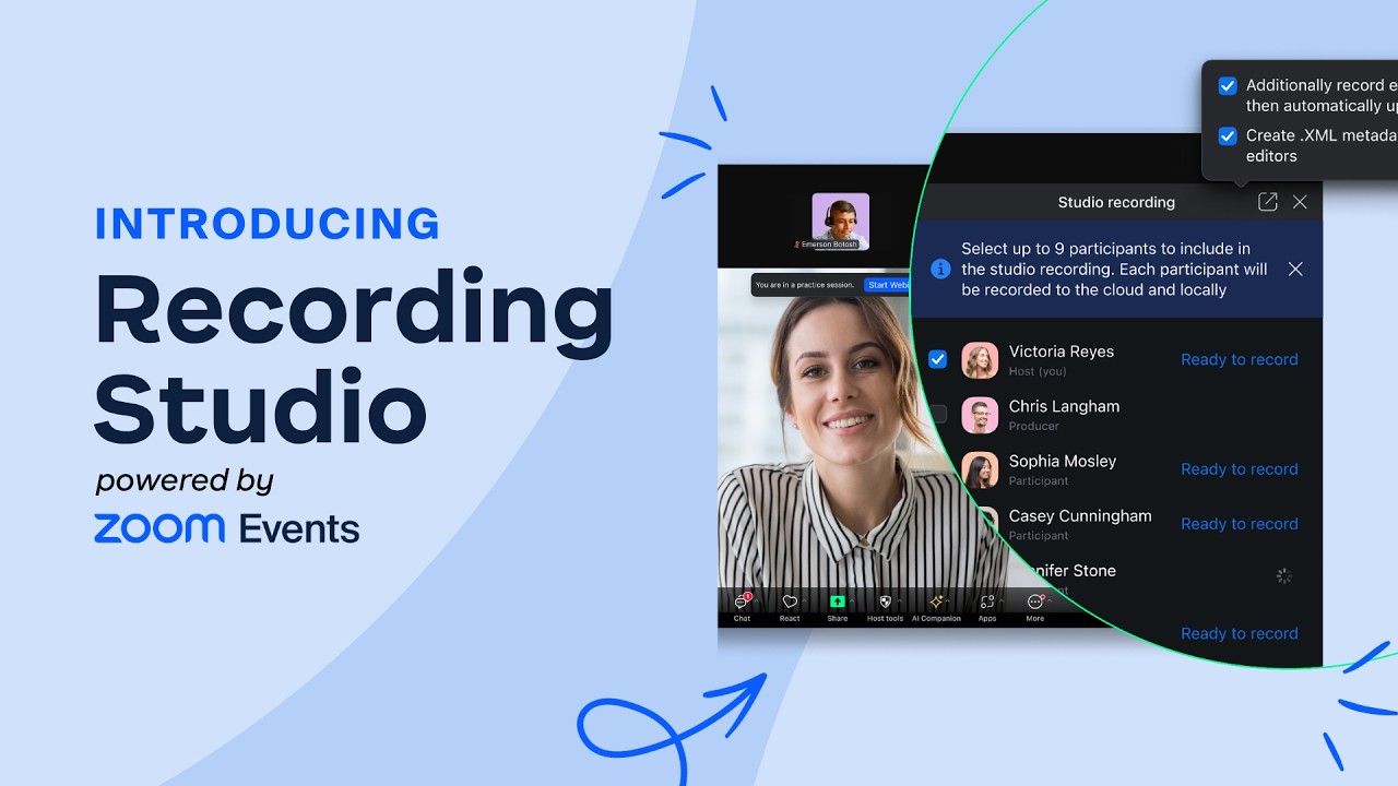 Introducing Recording Studio powered by Zoom Events