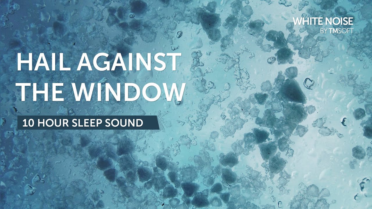 Hail Tapping Against the Window Sleep Sound - 10 Hours - Black Screen