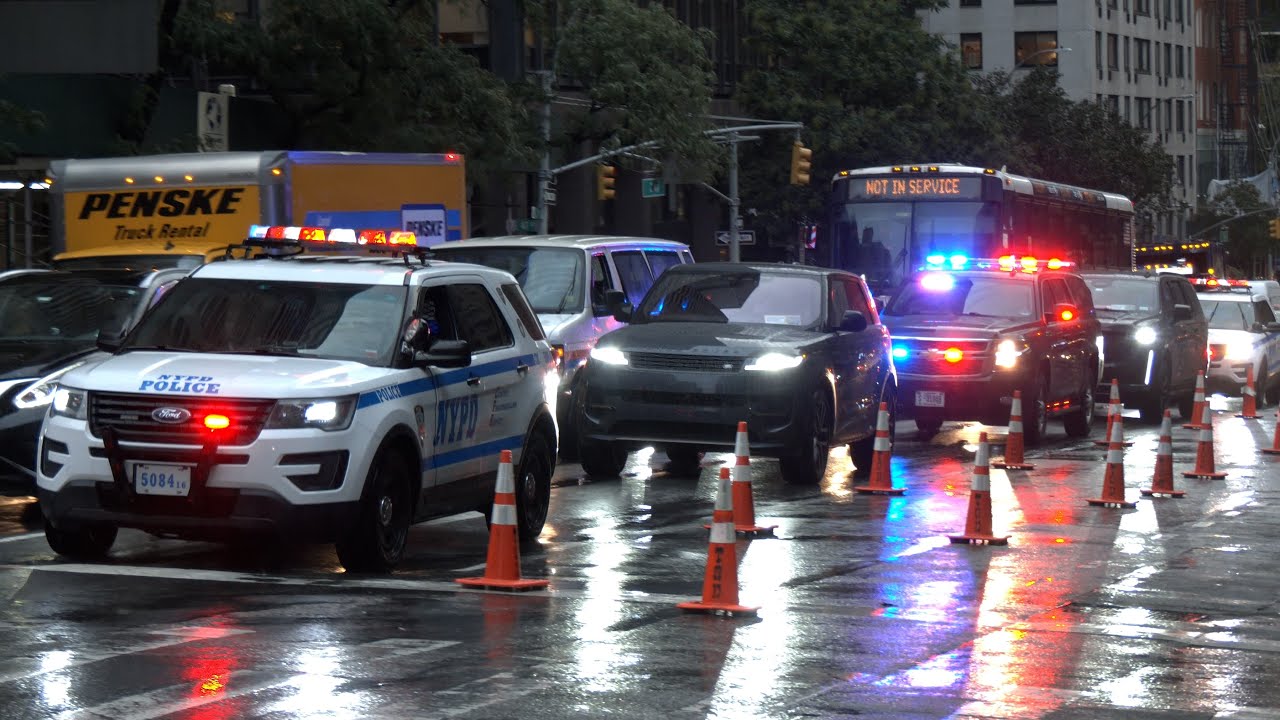 Manhattan motorcade madness with world leaders in traffic in the rain 🌧️🚓🌐