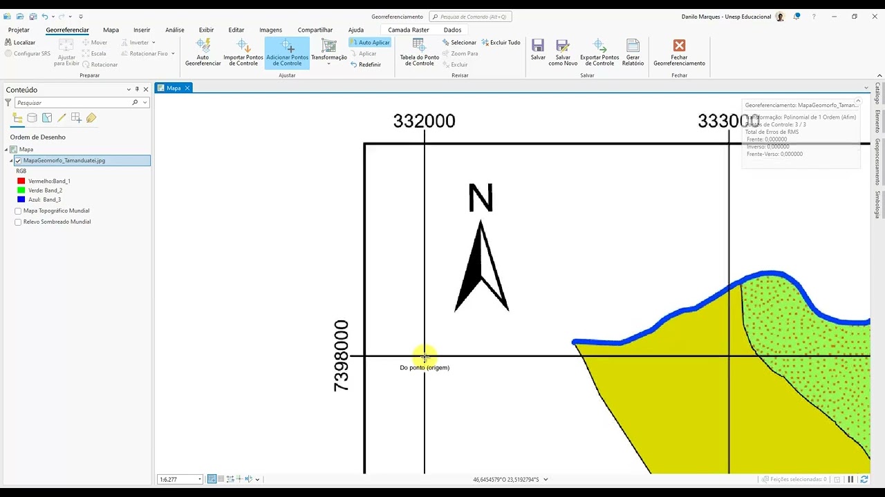 Curso ArcGIS Pro - Exercício1: Georreferenciamento, Vetorização e Layout