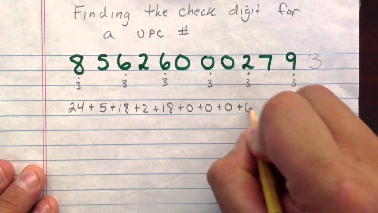 UPC number check digit #2