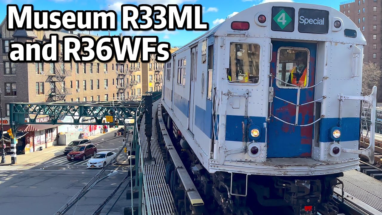 ⁴ᴷ⁶⁰ R36WF and R33ML Museum Train Running for the Yankees Home Opener