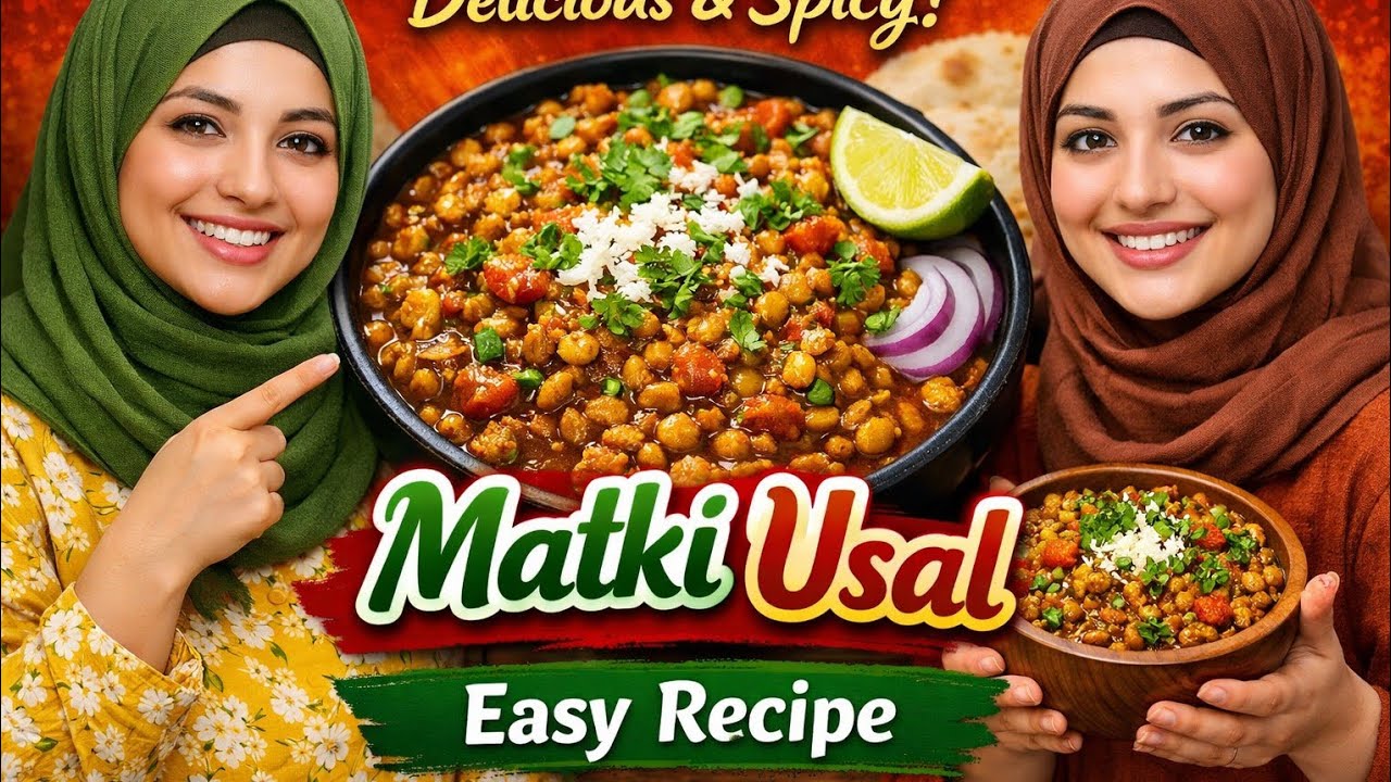 Matki Usal Recipe | Maharashtrian Style Matki Usal | Easy & Healthy Breakfast 🌱