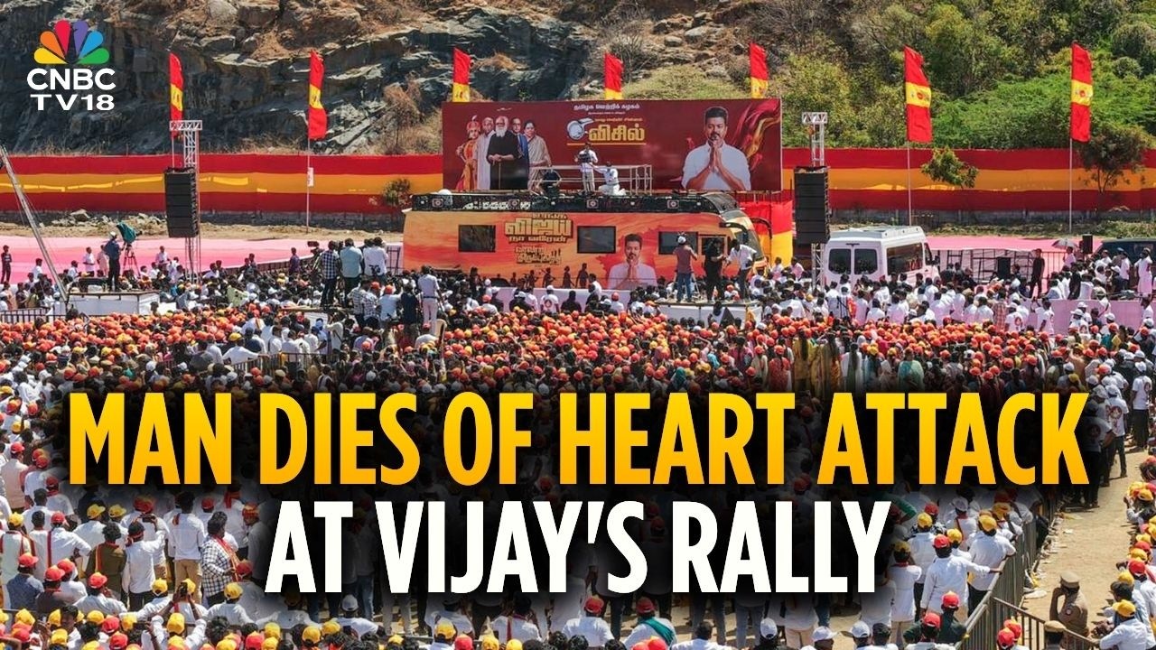 Tamil Nadu: Man Dies Due To Heart Attack At TVK Chief Vijay's Election Rally In Salem | CNBC TV18