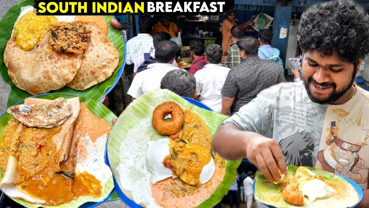 HUGE VARIETIES of SOUTH INDIAN VEG BREAKFAST | Murugan Tiffen Center |