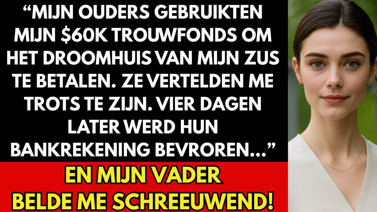 Mijn ouders pakten mijn $60K trouwfonds voor het droomhuis van mijn zus—en noemden mij egoïstisch.