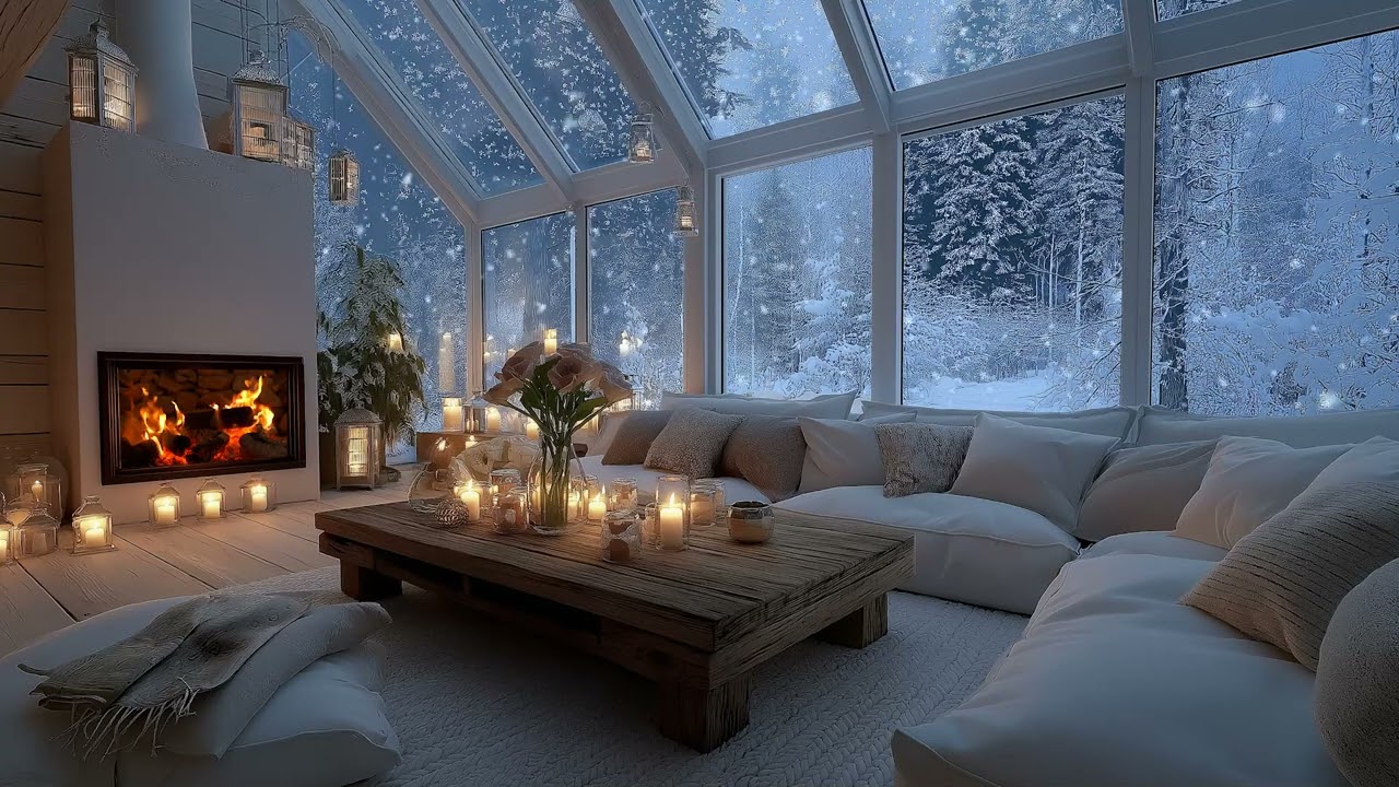 3 Hours Snowfall Piano ✨ Calm White Aesthetic for Study & Relaxation