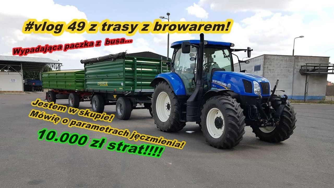 #Vlog 49 Trasa z jęczmieniem | Podsumowanie browaru | Pokazuje analizę zboża | NH T6.175 pod górę!