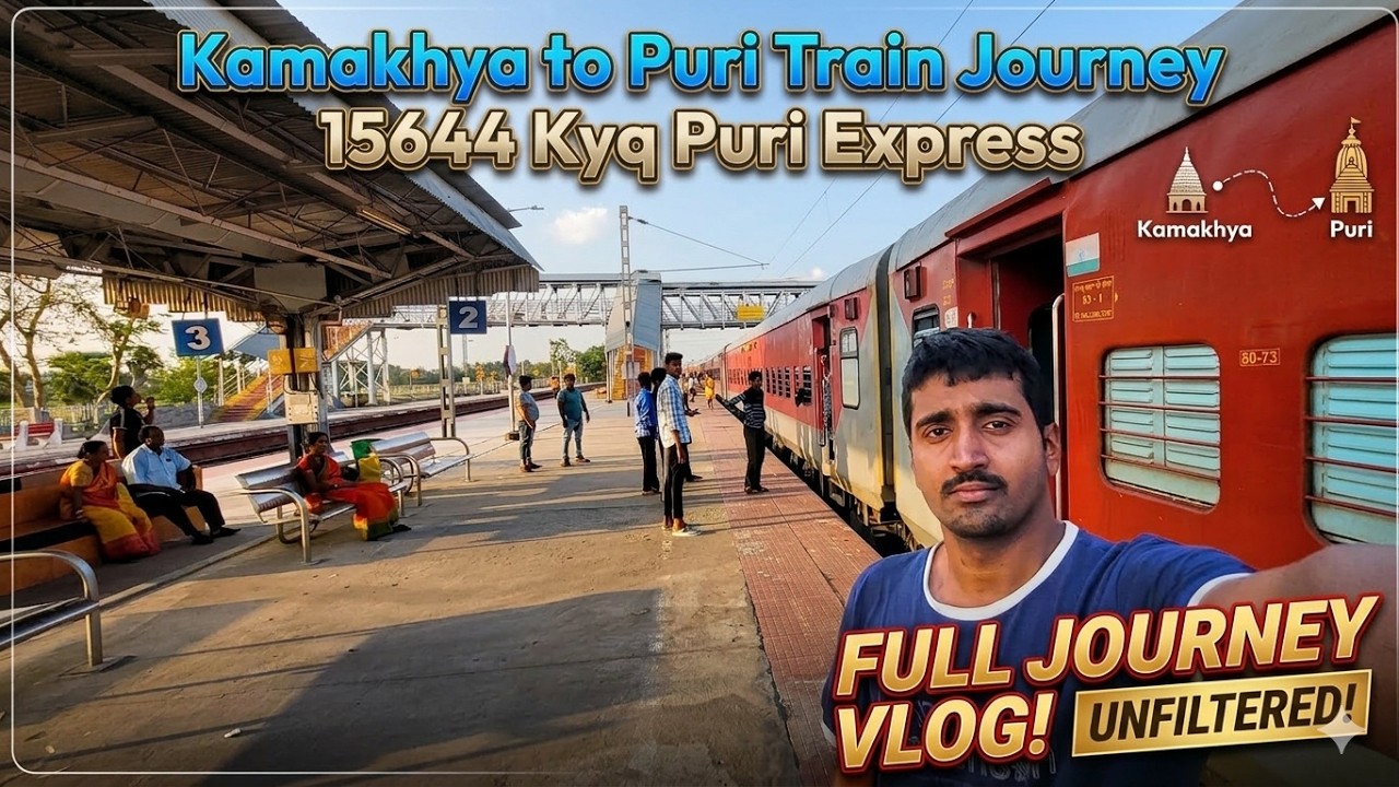 Kamakhya to Puri Full Train Journey | 15644 KAMAKHYA PURI EXP Sleeper Class Journey