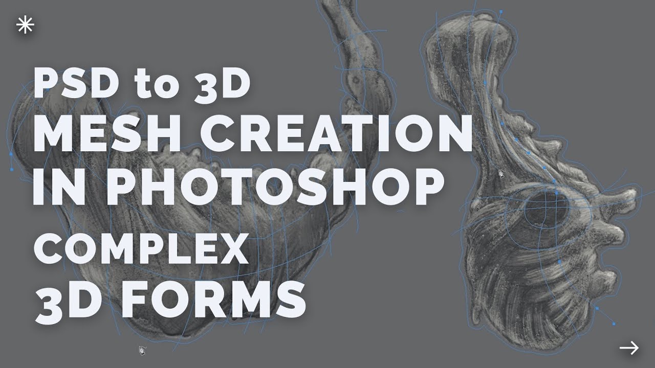 PSD to 3D → Creating Meshes in Photoshop for Complex 3D Forms
