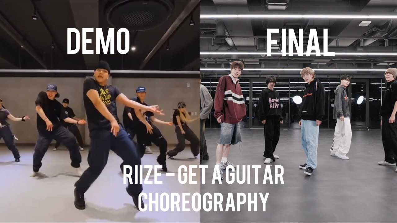 [3 DEMOS vs FINAL VERSION] RIIZE 라이즈 - Get A Guitar Choreography Comparison 안무시안 비교영상
