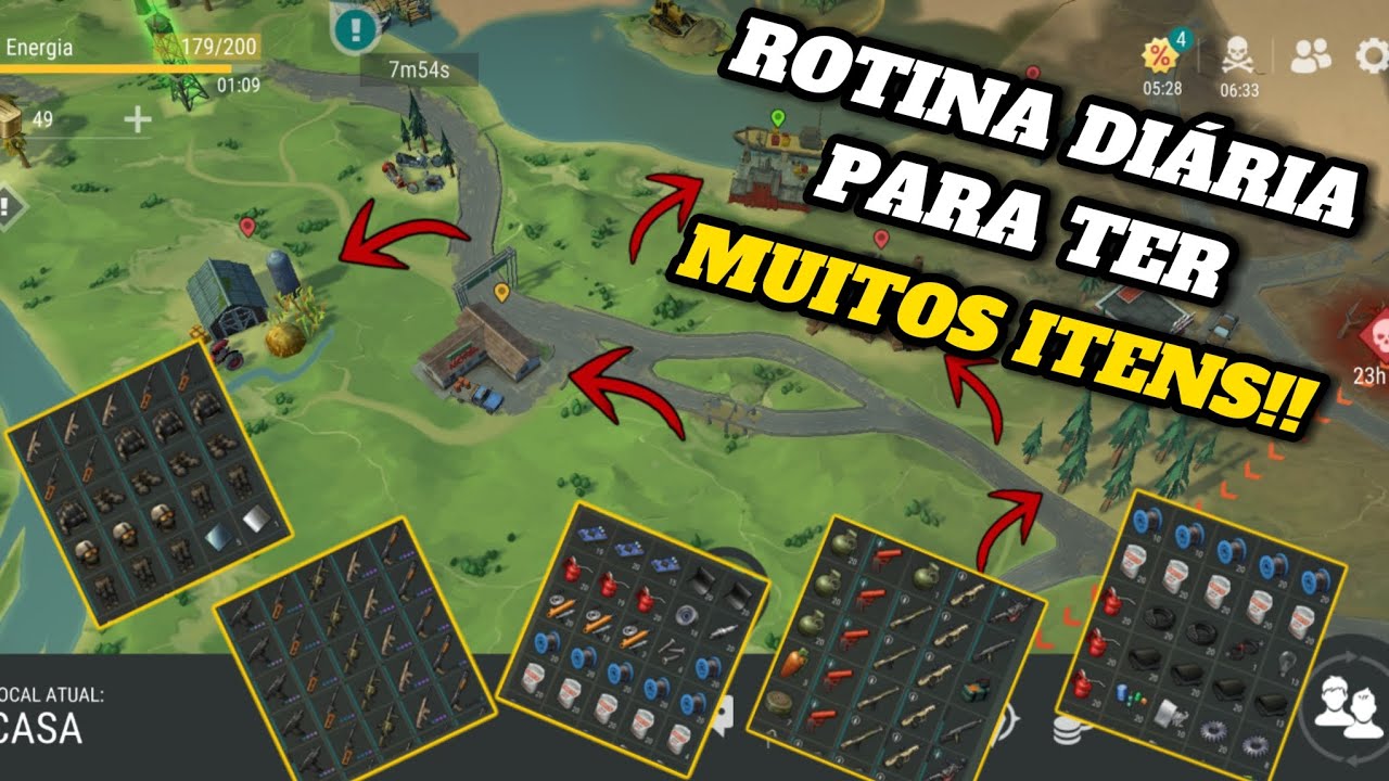 ROTINA DIÁRIA PARA TER ITENS E ARMAS SOBRANDO SEMPRE!! Last Day On Earth.