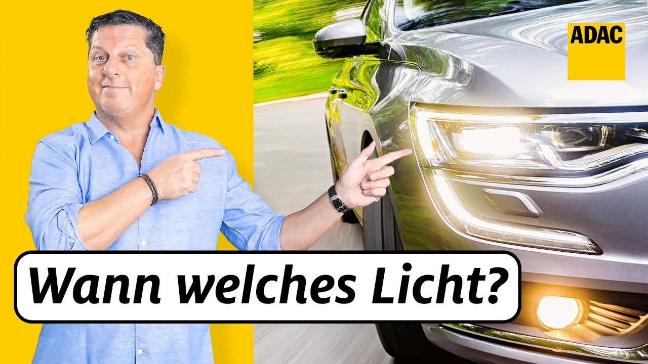 Wann muss ich beim Autofahren welches Licht einschalten? | ADAC | Recht? Logisch!