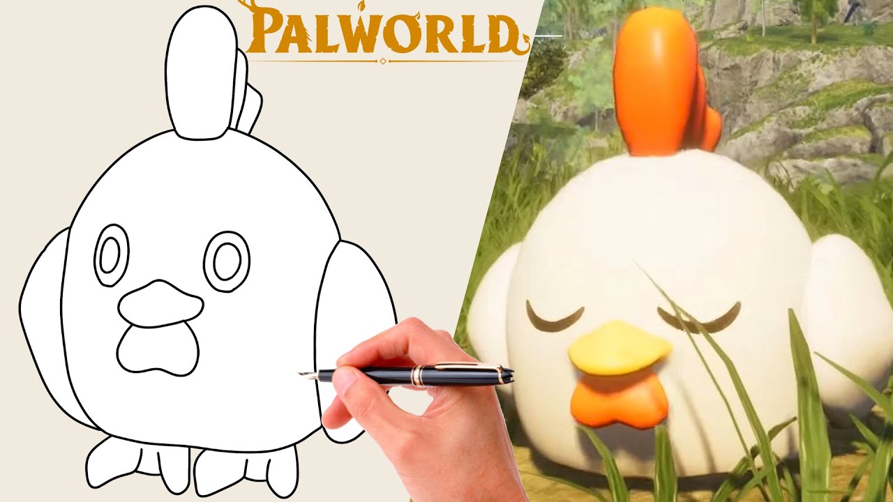 How To Draw CHIKIPI From PALWORLD | Palworld Drawing