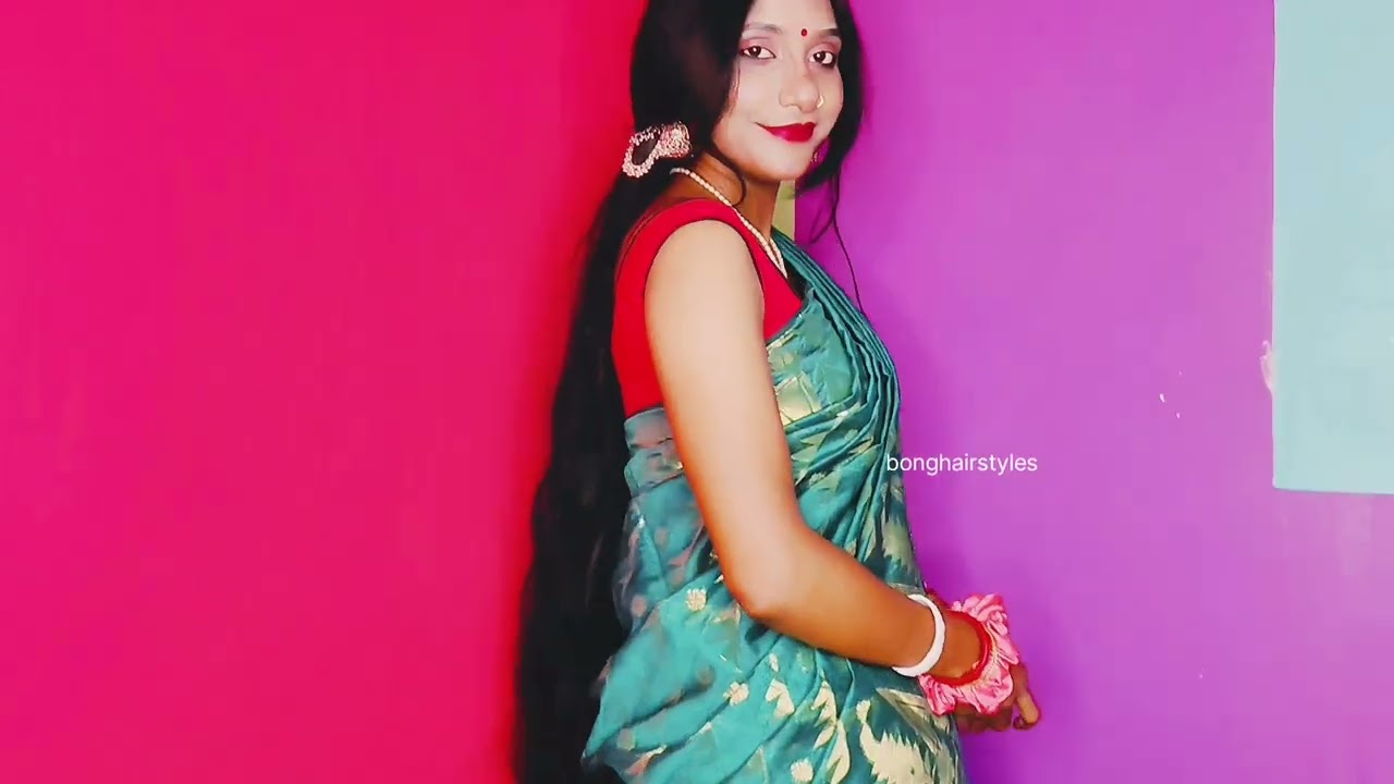 Classic Saree Hairstyle Ideas for Long Hair