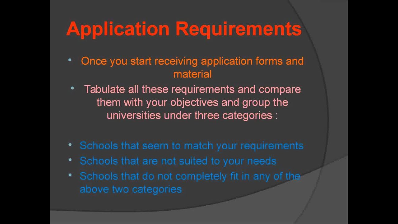 Application process for studying abroad