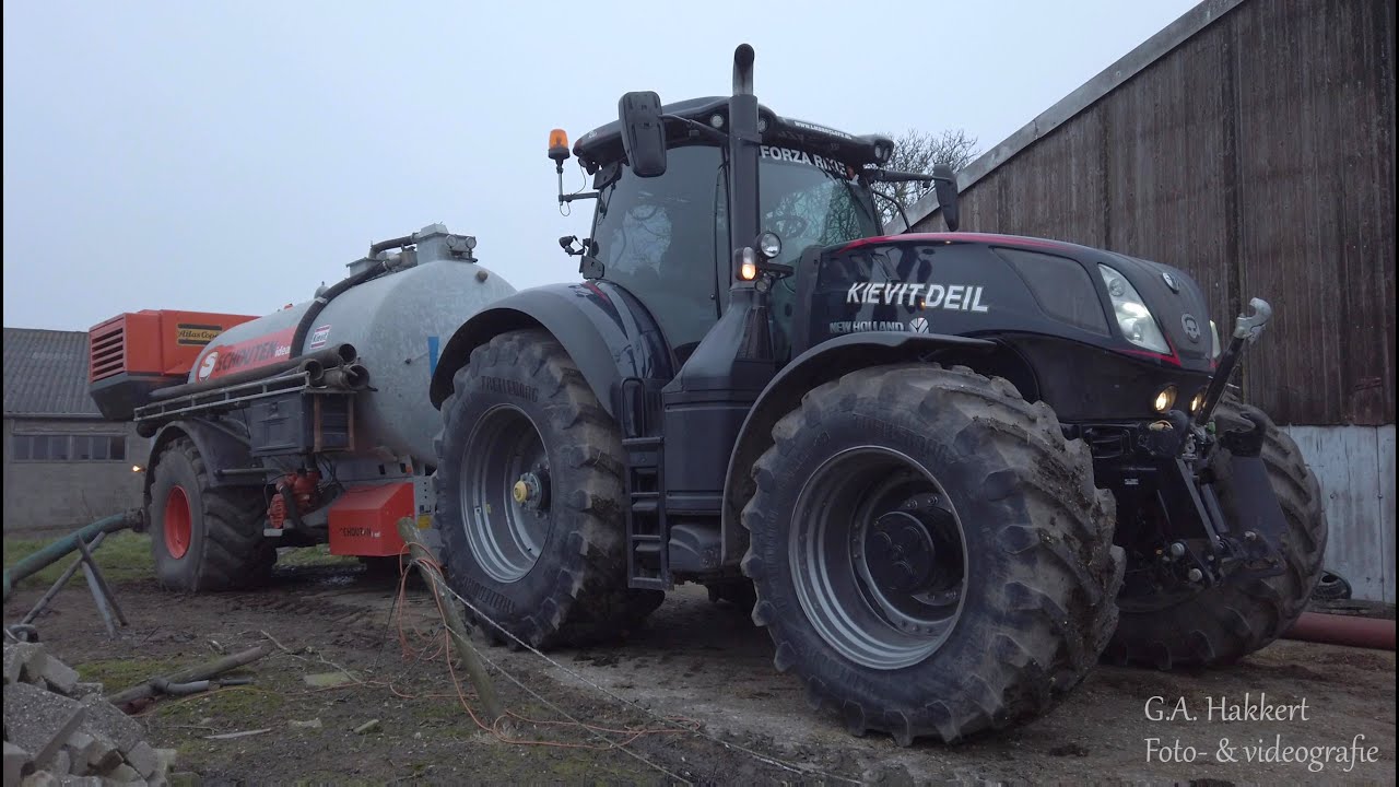 Grasland bemesten - sleepslangen - loonbedrijf Kievit Deil - Mts Hakkert - New Holland