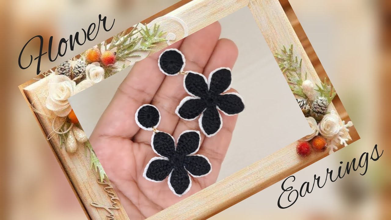 BEAUTIFUL FLOWER EARRINGS | FLOWER EARRINGS | CROCHET EARRINGS