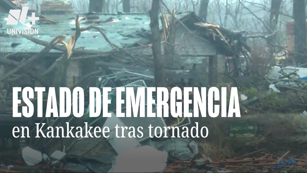 Declaran estado de emergencia en Kankakee tras el paso de un tornado