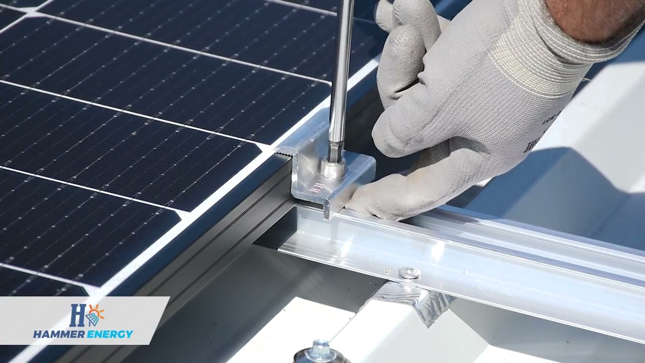 Hammer Energy - Sistema di struttura per fotovoltaico per tetti in lamiera grecata