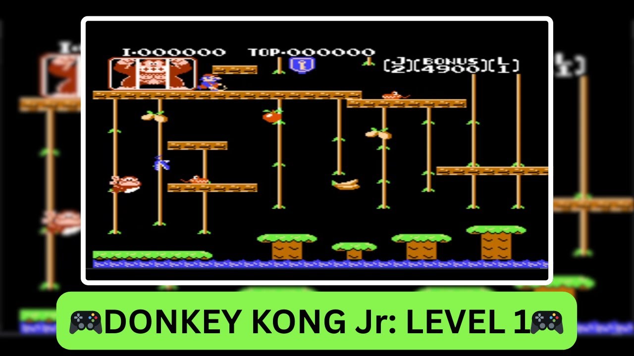 Donkey Kong Jr. Level 1 Gameplay | Classic NES Nintendo Game Walkthrough | Retro Gaming | IT WALA