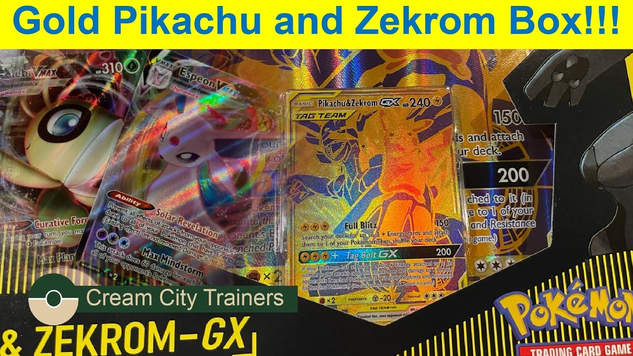 Pikachu and Zekrom Gold Collection Box!!!
