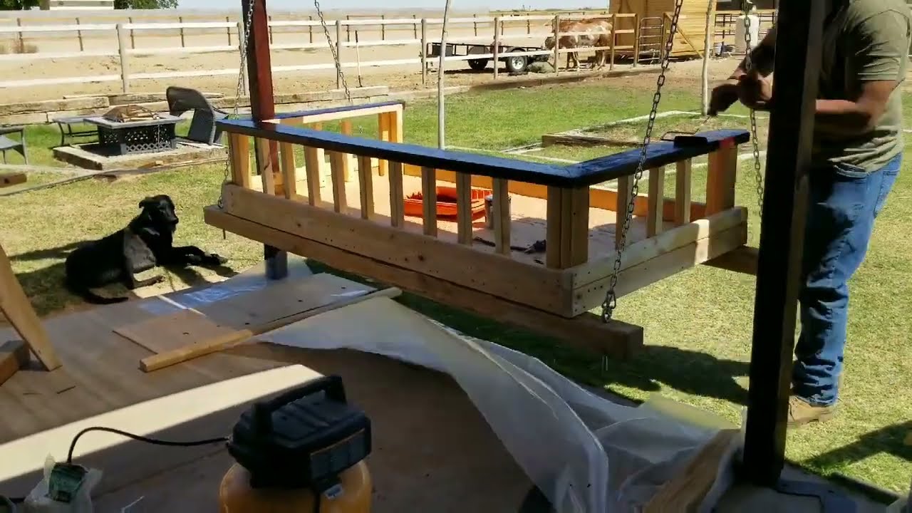 How to build a DIY Porch Swing Day Bed in under 10 minutes (Timelapse)