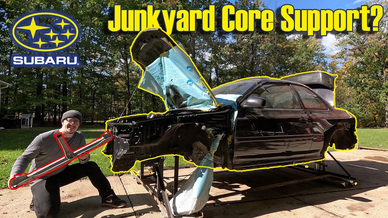 Welding a Junkyard Radiator Core Support in my Subaru Impreza 2.5RS