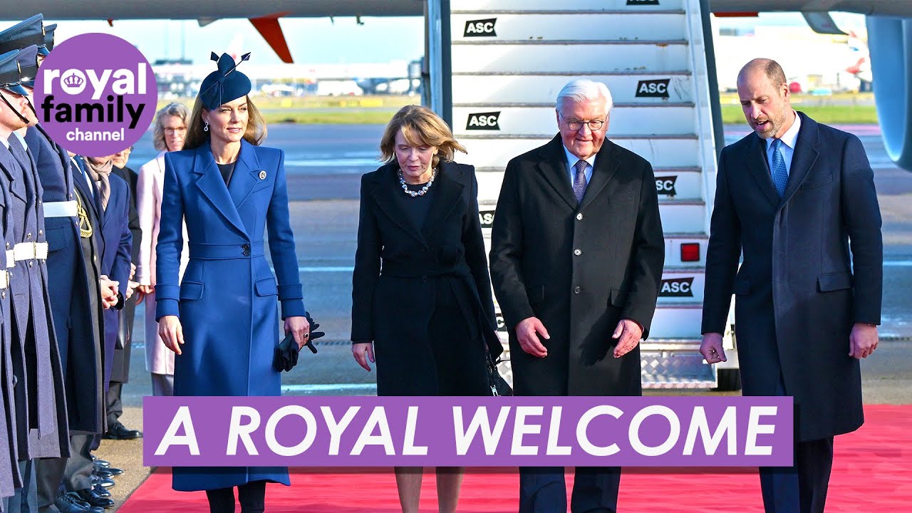 The Prince and Princess of Wales Welcome President Steinmeier at Heathrow