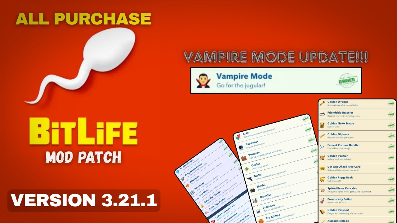 BiTLiFE 3.21.1 MOD PATCH разблокирует ВСЕ покупки