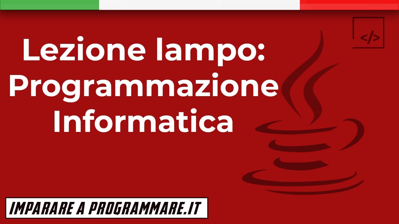Introduzione alla programmazione informatica [JAVA TUTORIAL]