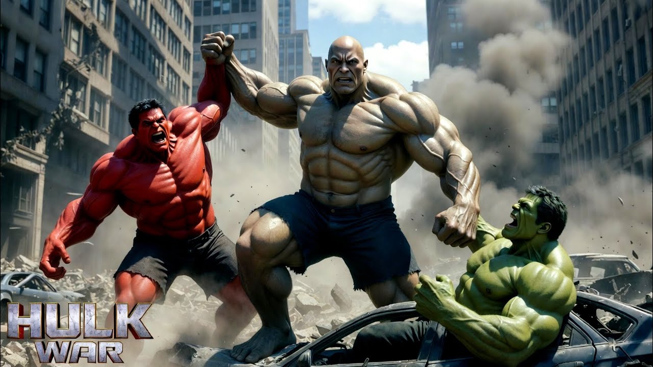 3 HULKS ENTER… ONLY ONE SURVIVES | Grey Hulk vs Red Hulk vs Green Hulk (Dwayne Johnson) Epic Trailer