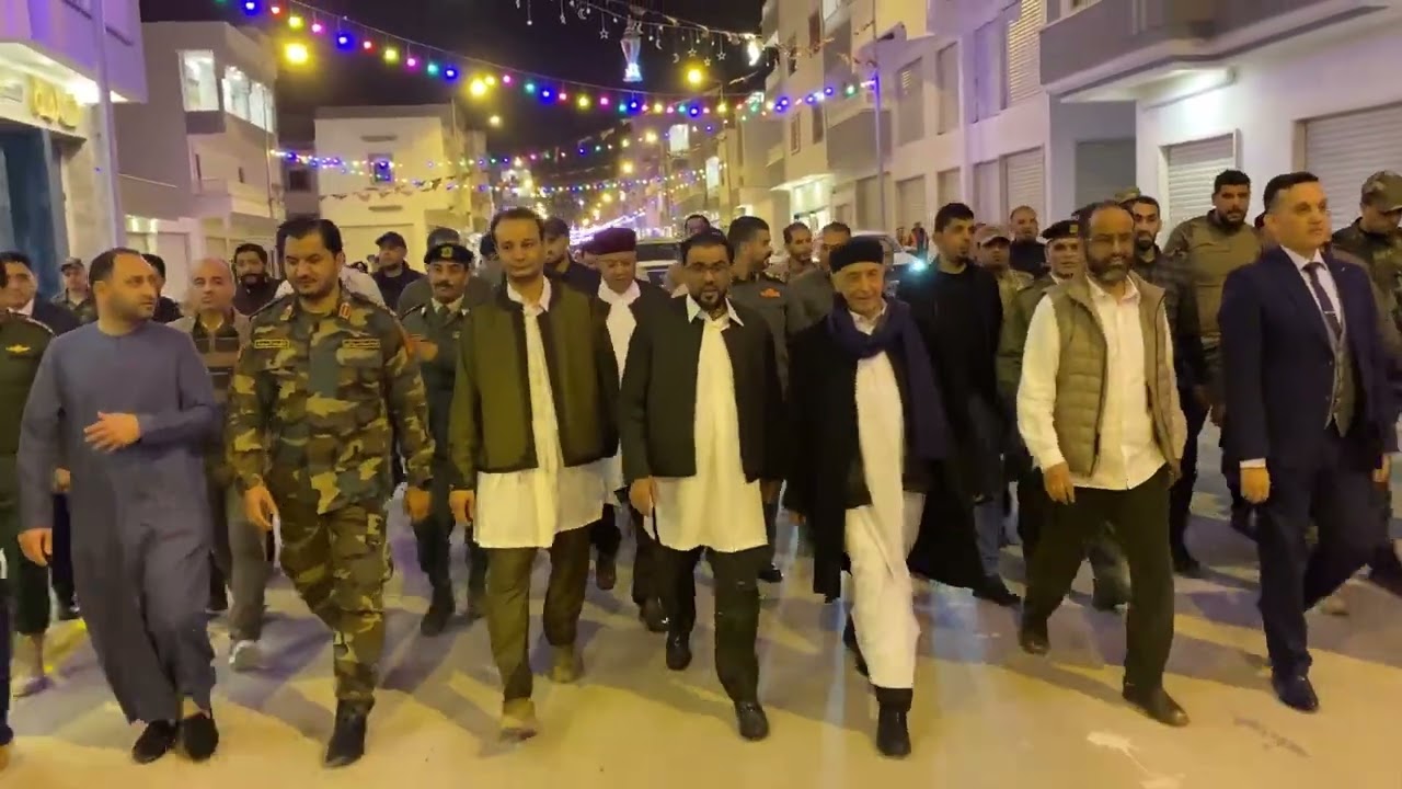 جولة المدير العام لصندوق إعمار ليبيا رفقة رئيس مجلس نواب ورئيس الحكومة داخل مدينة درنة