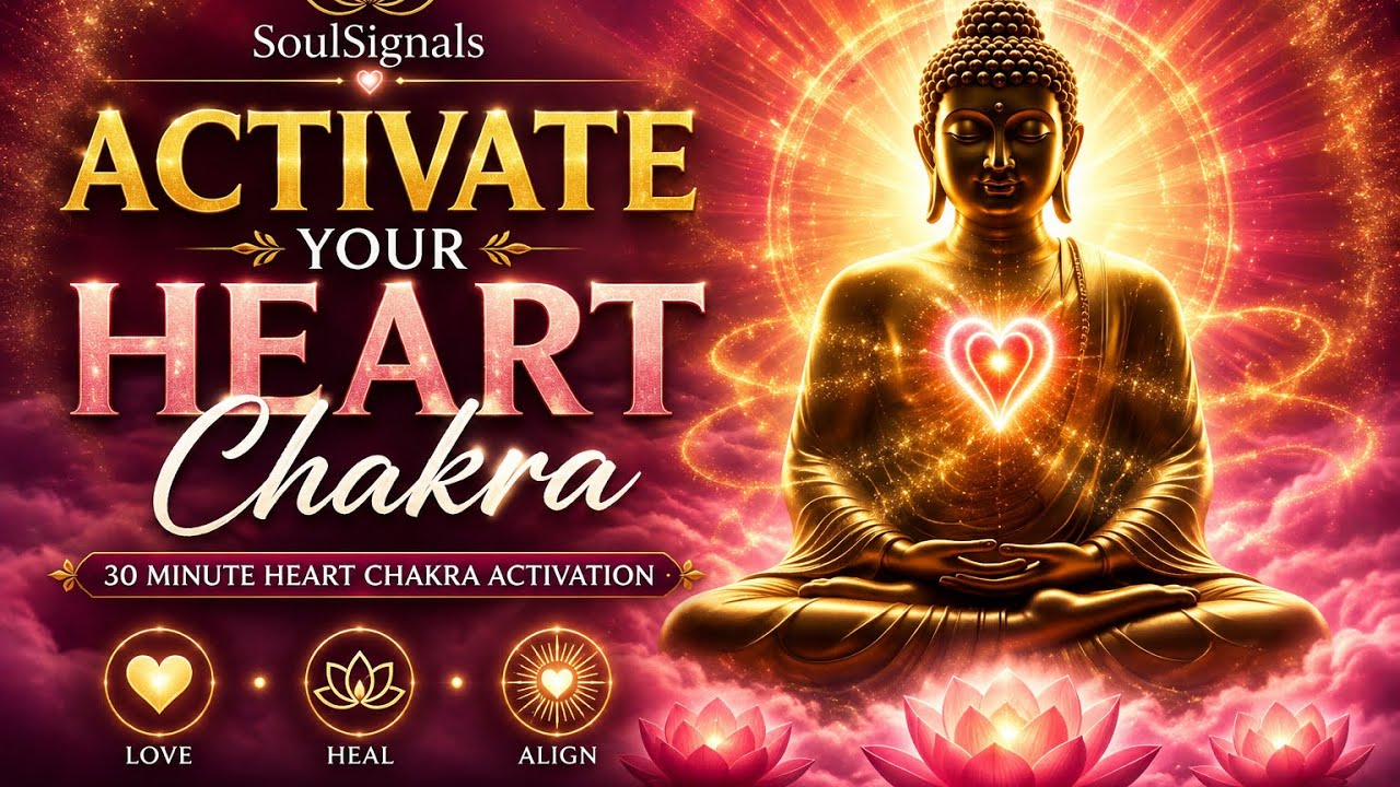 Heart Chakra Activation 30 Minutes | Rhythmic Heartbeat Meditation Music