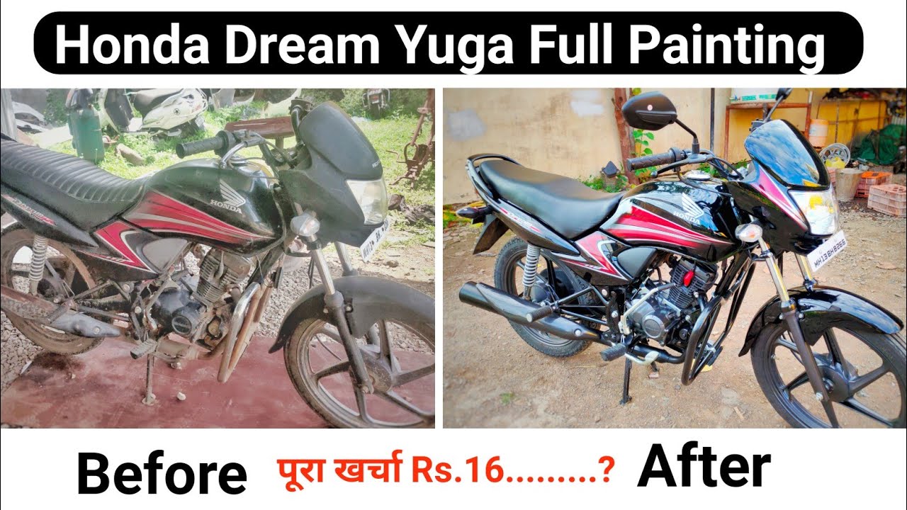 Honda Dream Yuga Full Bike Painting & Modification 