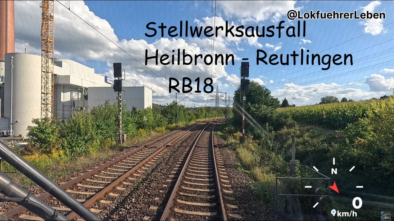 Stellwerksausfall in Walheim + Umleitung &uuml;ber die Schusterbahn - RB18 Heilbronn - Reutlingen [4K]