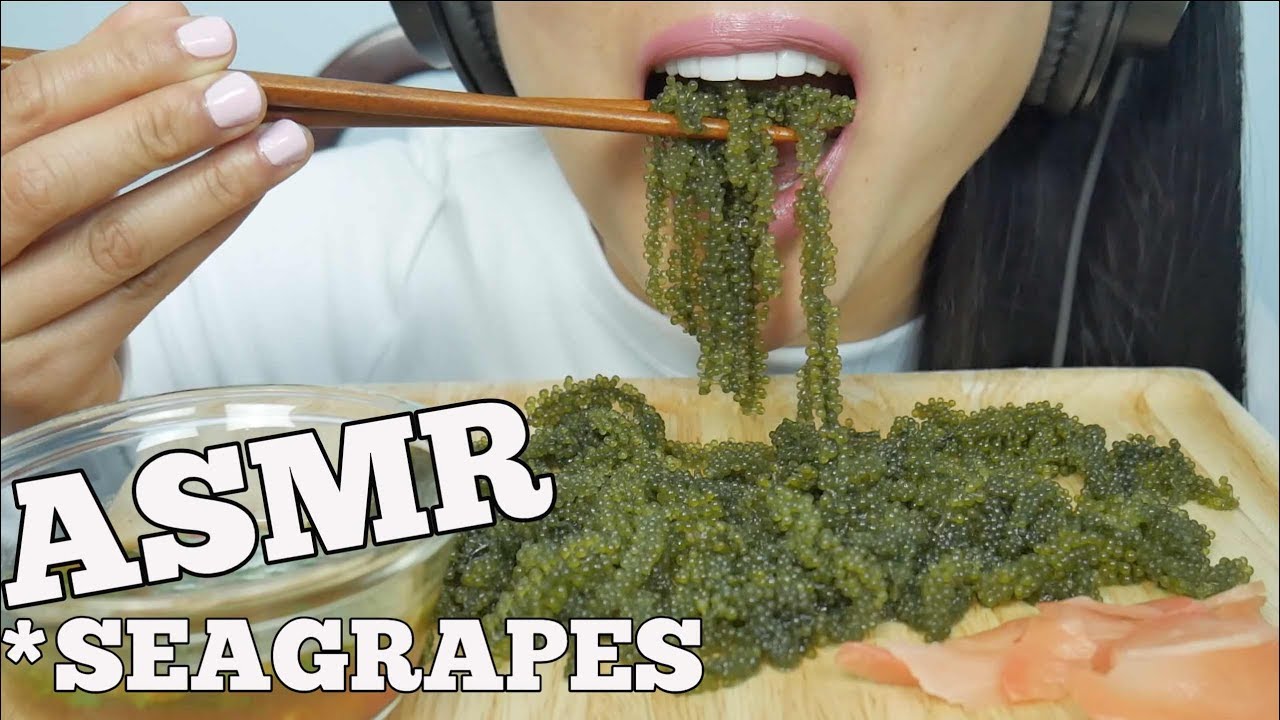 ASMR FRESH SEA GRAPES (*BEST* CRUNCHY EATING SOUNDS) NO TALKING | SAS-ASMR