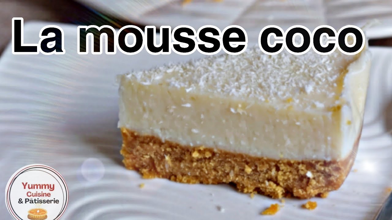La mousse coco cremeux et croquant à la fois  ☺️