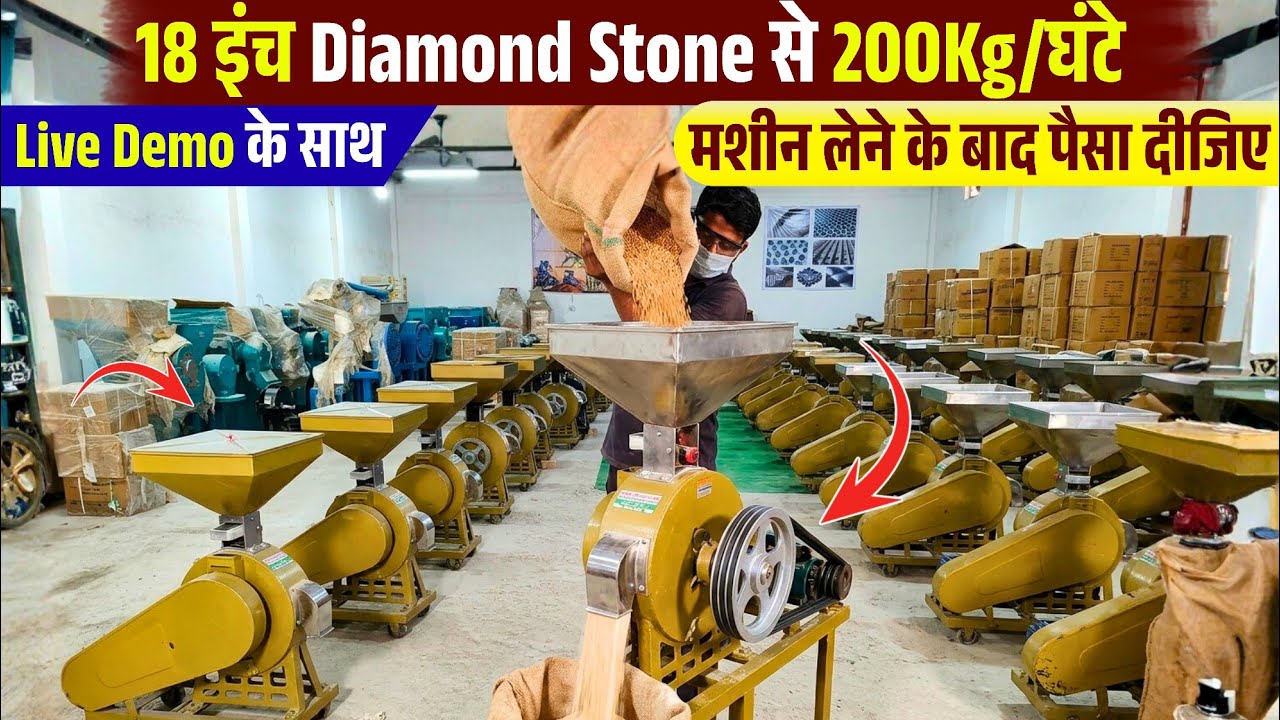 कम खर्च मे Flour Mill जैसा Production 200Kg/घंटे Diamond Stone Atta Chakki से | Atta Chakki Business