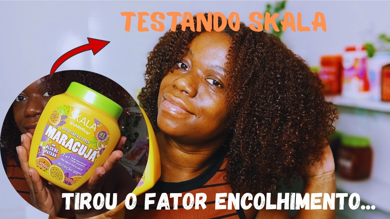 SKALA MARACUJÁ USEI PELA PRIMEIRA VEZ #cabelocrespo #transiçãocapilar #cachos