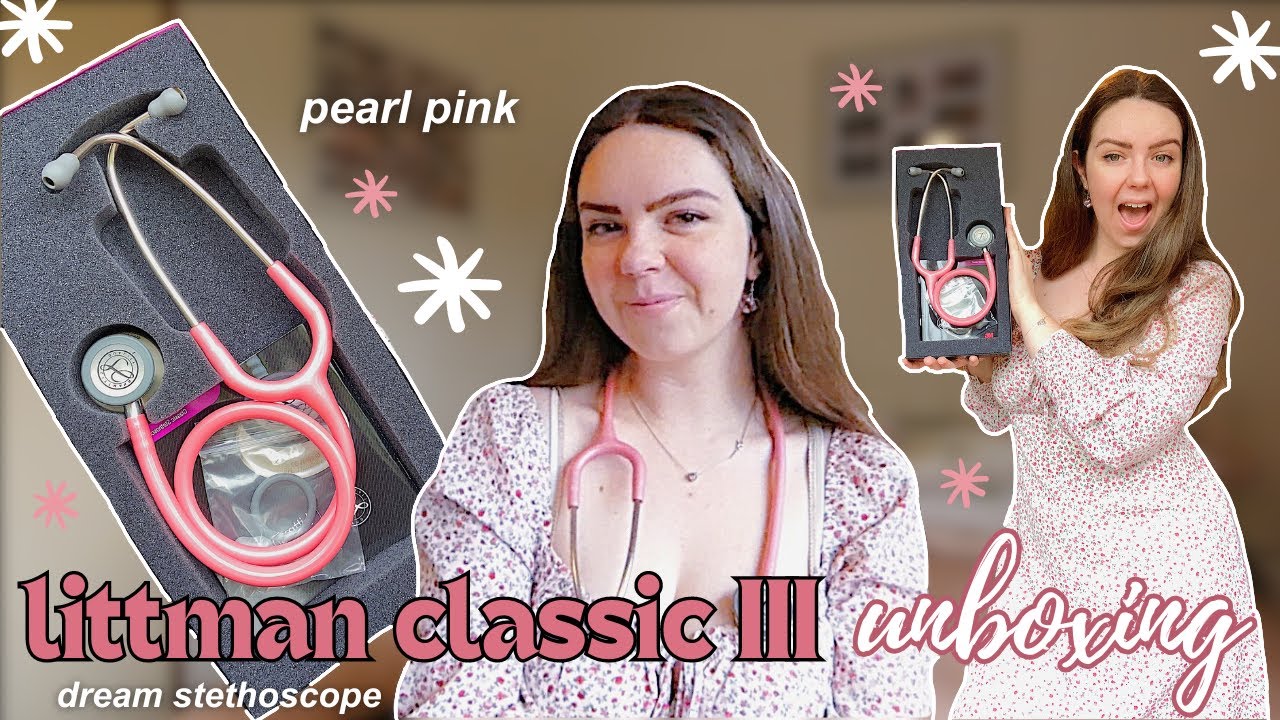 💖UNBOXING MY DREAM STETHOSCOPE💖| littman classic III pearl pink, aesthetic