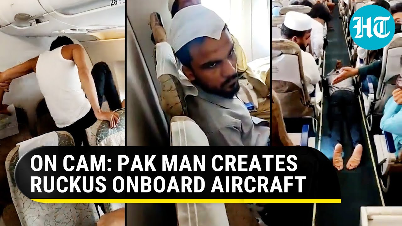 Pak flyer damages window shutter, kicks seats onboard Dubai flight | Watch