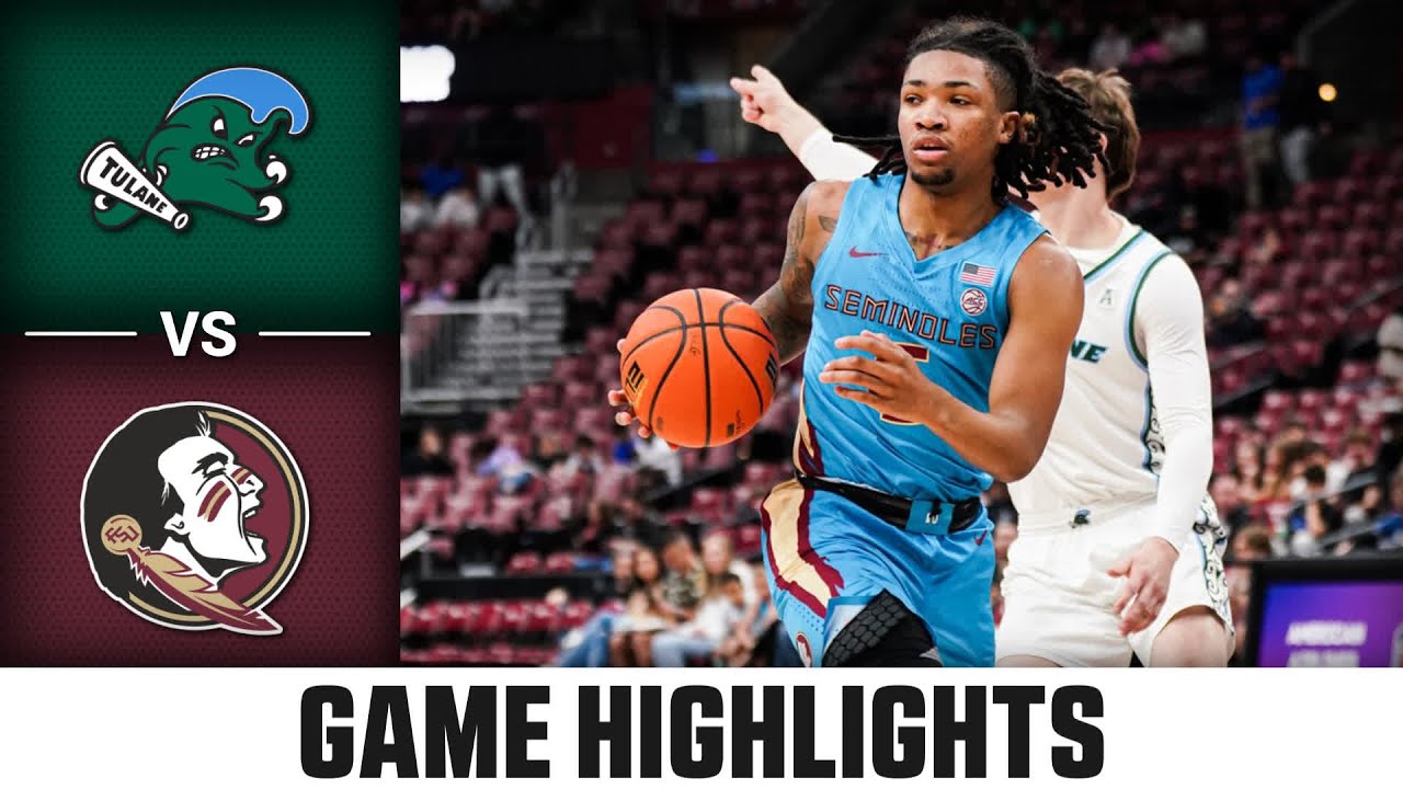 Tulane vs. Florida State Game Highlights | 2024-25 ACC Men's Basketball