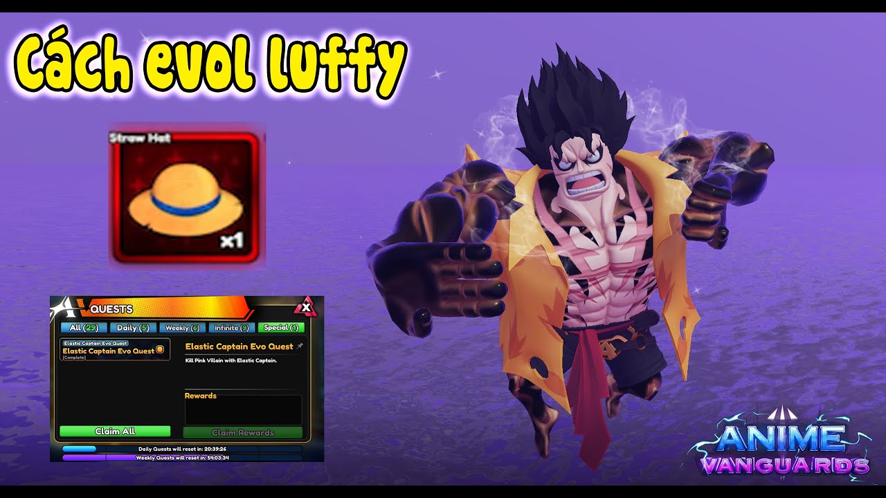 Hoàn Thành 3 Nhiệm Vụ Evo Luffy Siêu Mạnh - Anime Vanguards