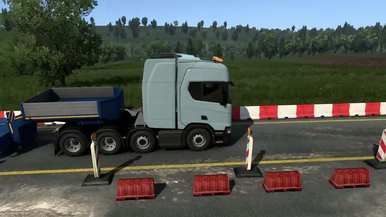 730HP Monster Haul! Scania R High Roof Pulls Giant Excavator Bucket | Dijon 🇫🇷 → Geneva 🇨🇭 | ETS2