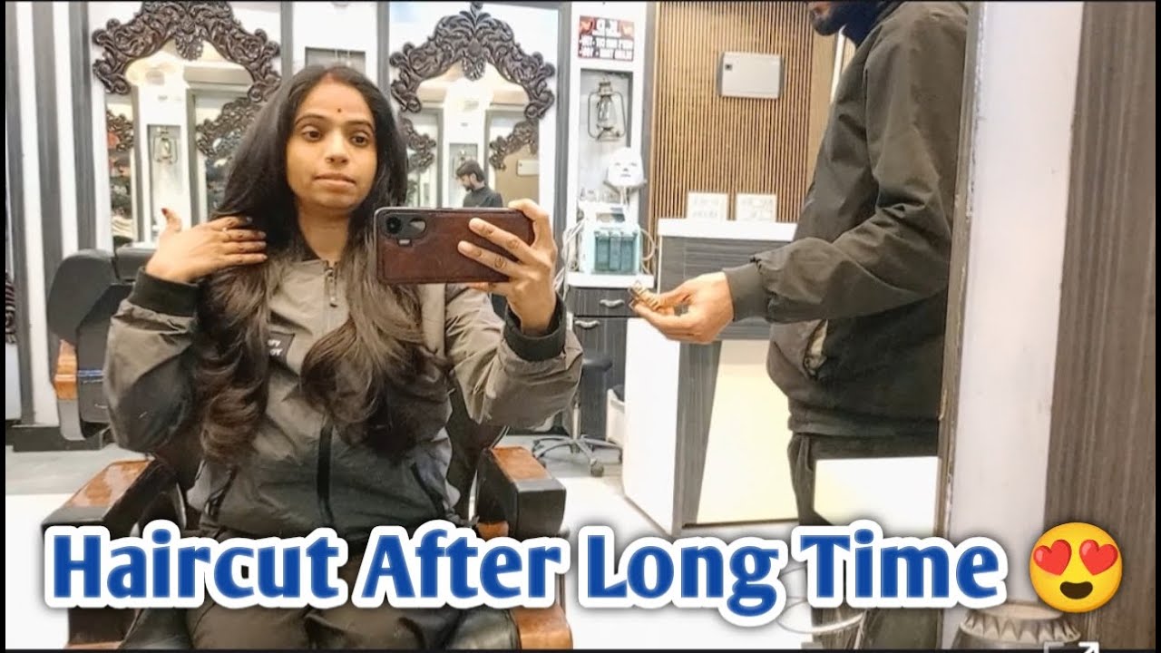Itne Dino Baad Haircut ✂️ Kaisi Lag Rahi Hu? 😍 #kanhavlogs1386