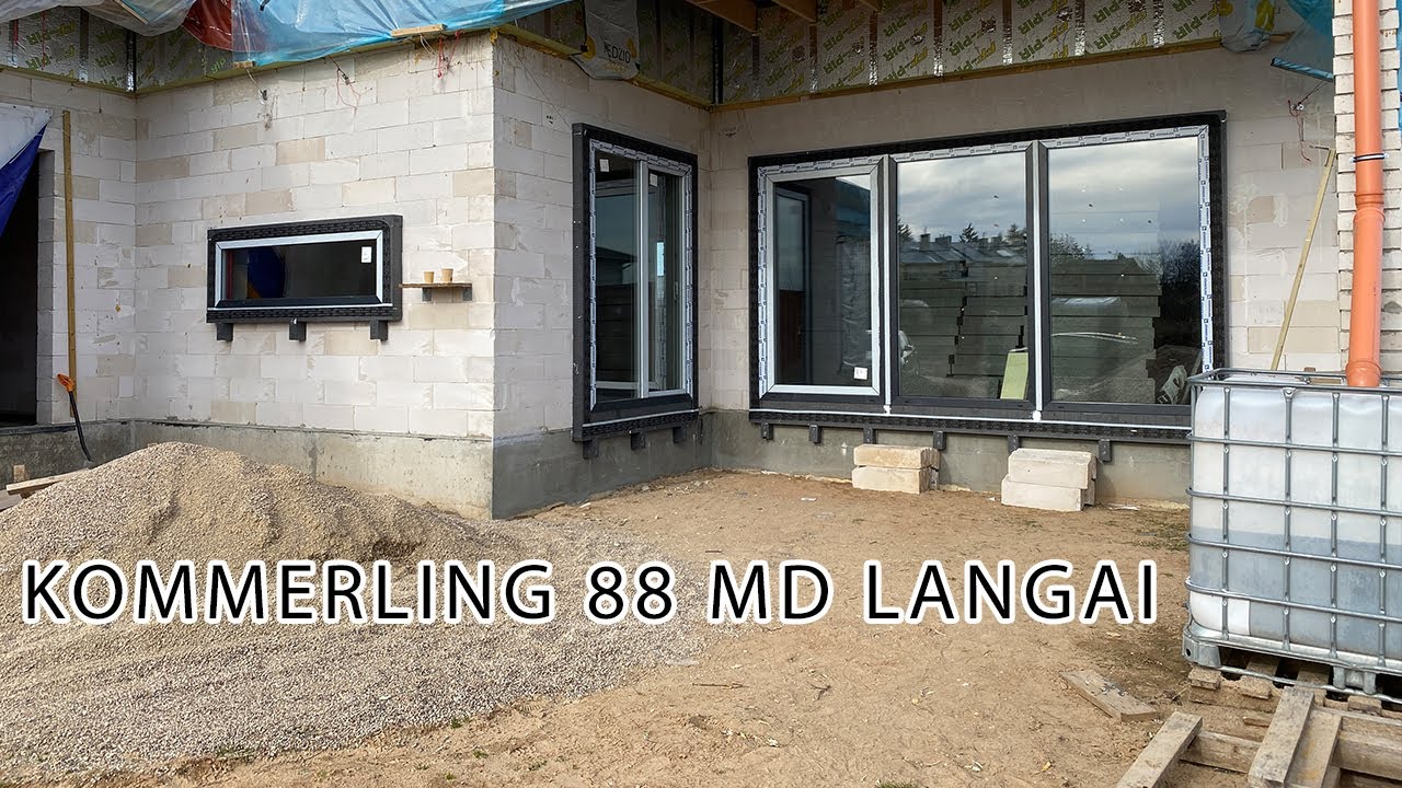 Plastikiniai Kommerling 88MD langai su išnešimu ant Triotherm profilių