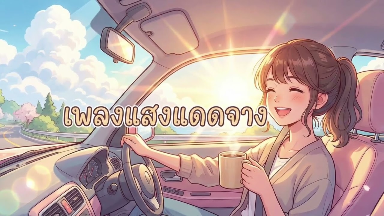 Morning Coffee & Cat ☕🐈 | Lo-fi Hip Hop for Driving & Relaxing [เพลงฟังสบายขับรถยามเช้า]