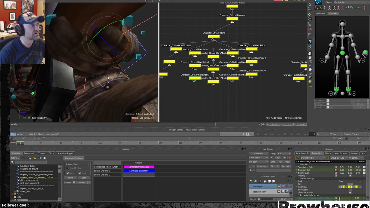 Motionbuilder Tutorial - 4: Prop rigging to work with motion capture and motion editing