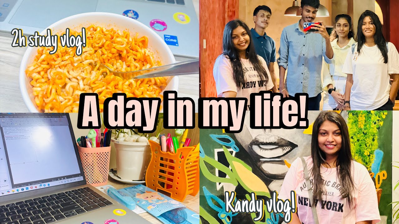 Study vlog📚✨| Exam tips 🍃| Exam දවසේ පාඩම් කරපු විදිහ✍| අපි Exam ඉවර වෙලා Kandy ගියා🌸| #study #fypシ 